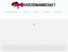 Tablet Screenshot of maedchenmannschaft.net